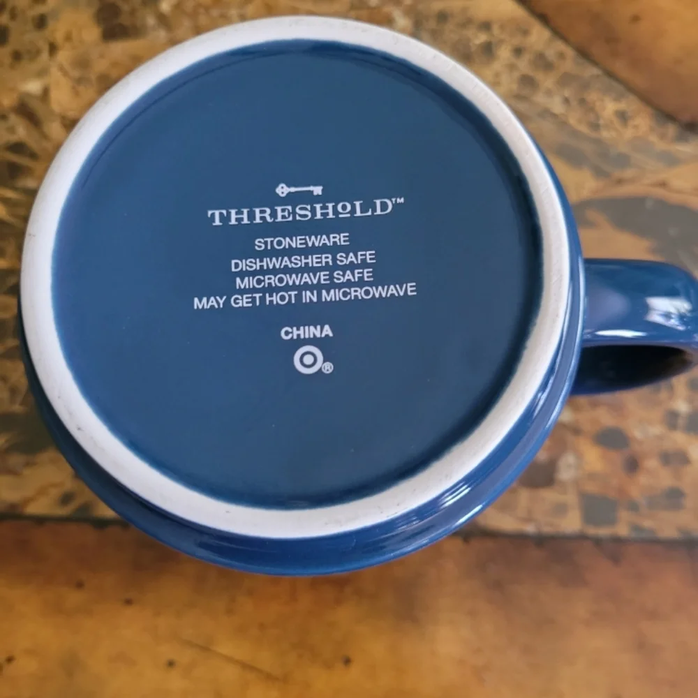 Threshold Blue Mug with Script Quote - Picture 5 of 5